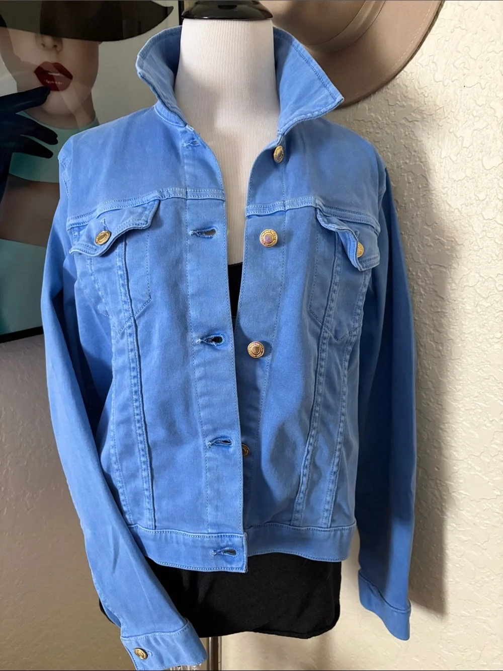 Michael Kors Light Blue Denim Trucker Jacket